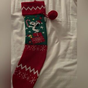 Peanuts hallmark Christmas stocking Snoopy EUC